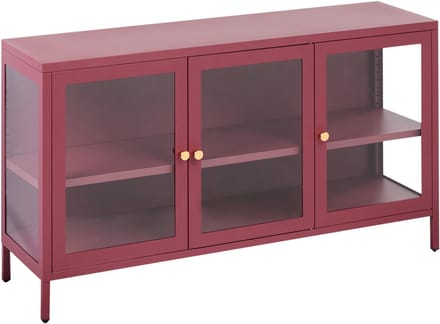 NEWPORT - Dressoir - Donkerrood - Staal