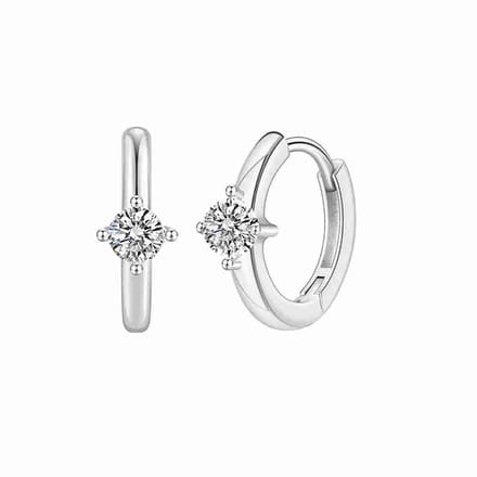 WeLoveSilver - chirurgisch stalen oorringen - kristal - 6 cm