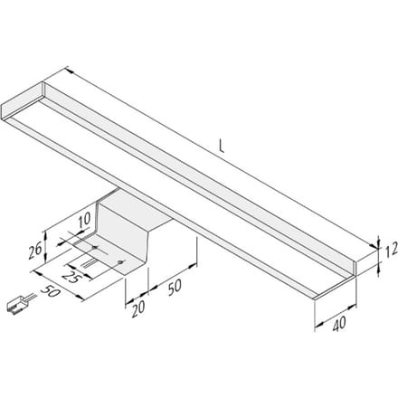 Hera LED kastlamp Lugano 4.000K, 60 cm