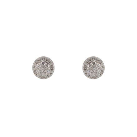 Classics&More - Zilveren oorknoppen gerodineerd met zirkonia - pave
