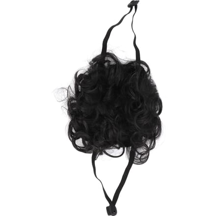 Perruque pour animal de compagnie Bande élastique réglable Lavable Perruque Cosplay pour chien pour petits, moyens et grands chiens, chats Noir black