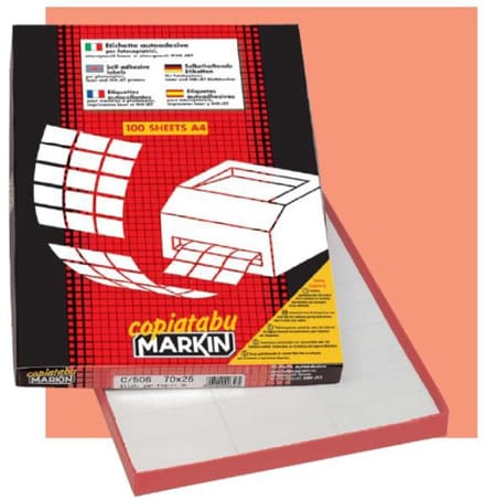Markin 210A455 etiket Wit 600 stuk(s)