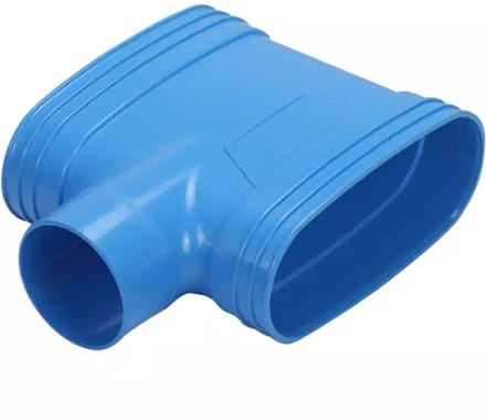Wavin Ventiza T-stuk PVC ovaal 195x80 mm M/M/S