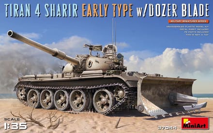 MiniArt Modelbouwpakket Militaire voertuigen - 37044 Tiran 4 Sharir early type w/Dozer Blade Plastic - 1:35 - Modelbouw