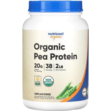 Nutricost, Protéine de Pois Bio, Sans Arôme, 2 lb (907 g)