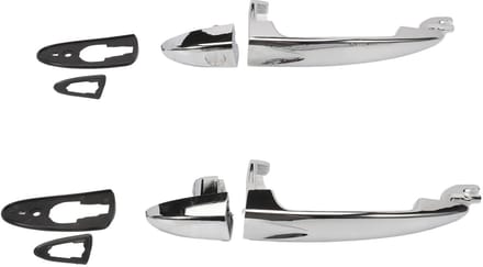Dailygoods- Handgreep Set - Deurhandgrepen - Voor Lancia Ypsilon 2003-2011 - Chroom - 100% Nieuw - Van Plastic - Deurgreep