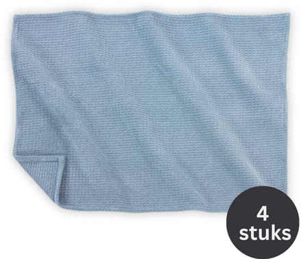 Tiseco - Theedoek SILO - SET/4 - handige ophanglus - 40x60 cm, blauw