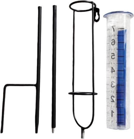 Regenmeter Set - Tuinwatermeter Ondersteuning - Buiten Meten - Verstelbare Hoogte - Tot 75 cm - Transparant
