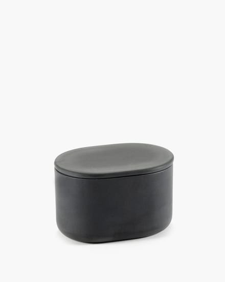 Serax - Bertrand Lejoly - Cose - Ovaal potje met deksel L - Grijs - H 6,5cm