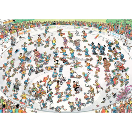 Jan van Haasteren Skateboarden in de bowl - Puzzel 1000 stukjes volwassenen - Legpuzzels