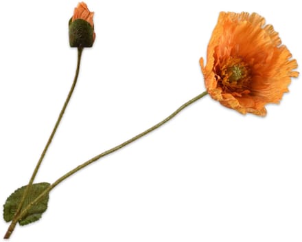 Silk-ka - Kunstbloem - oranje - H74 cm - 2 stuks