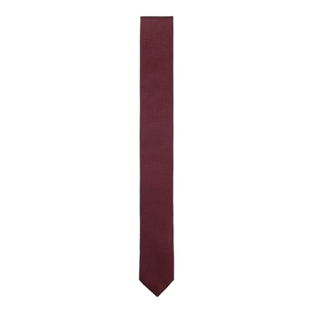 Boss Micro Grid Jacquard Stropdas (Rood)