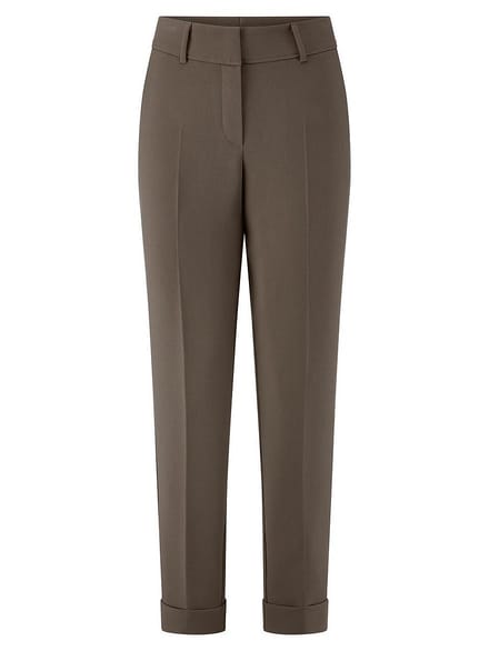 Enkellange broek persplooien Van Fadenmeister Berlin beige