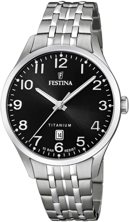 Heren Analoog Horloge Titanium Band Datumweergave Waterdicht