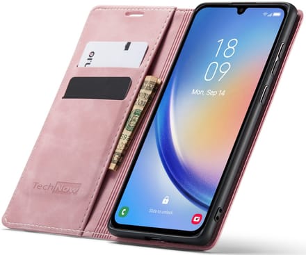 Hoesje geschikt voor Honor 400 5G - Book Case Leer Slimline Roze