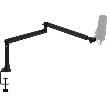 Microfoon Zwenkarm Laag Profiel Verstelbare Stick Microfoon Arm Standaard met Bureauklem Schroef zwart