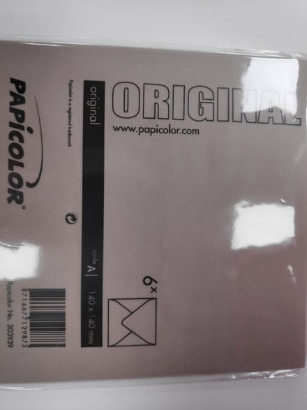 Papicolor Original Envelop Nootbruin 6 stuks 140 x 140 mm