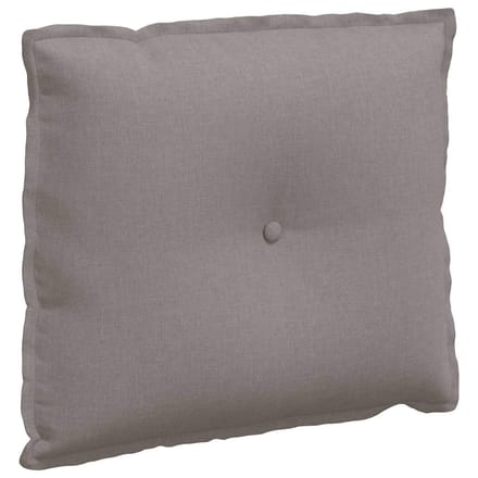 vidaXL - Rugkussen - Taupe - 60 - x - 50 - x - 19 - cm - Stof