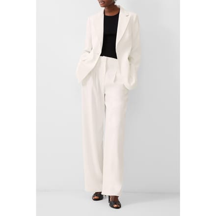 French Connection Harrie Suiting Single Breasted Porcelain Cream Größe: 18 | Blazer Outlet | Damen | Weiß