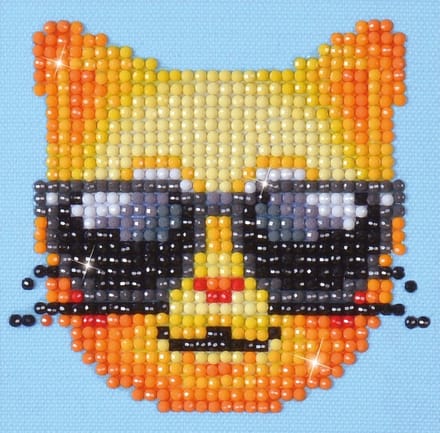 DIAMOND DOTZ Cool Kat - Diamond Painting - 797 Dotz - 10x10 cm