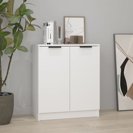 vidaXL - Dressoir - 60x30x70 - cm - bewerkt - hout - wit