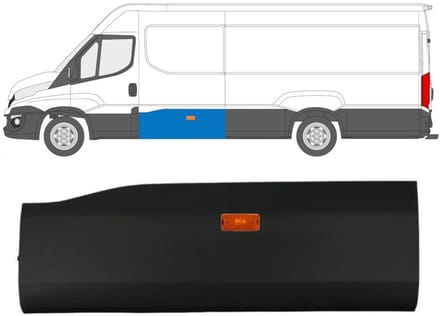 Zijwand sierlijst met positielicht voor Iveco Daily 2014-2019 / Links / Set