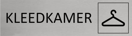 CombiCraft Aluminium deurbordje Kleedkamer 165x45mm - per stuk