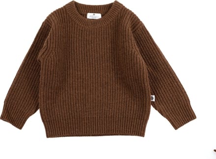 Gebreid Wollen Babytruitje - Merinowol - Brunette 56