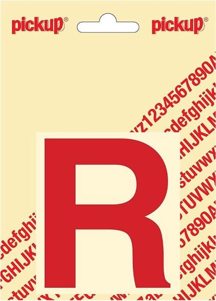 Pickup plakletter Helvetica 80 mm - rood R