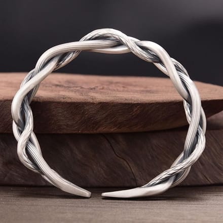 Hete Verkoop Kronkelende Wijnrank Armband Gedraaide Armband Sieraden gray