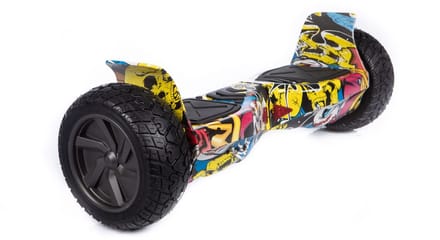 Altrado - Hoverboard – Yellow multicolour 8.5 inch Off-Road - 15 km/h - 10km bereik - Bluetooth speaker - Oxboard - Hoverboards