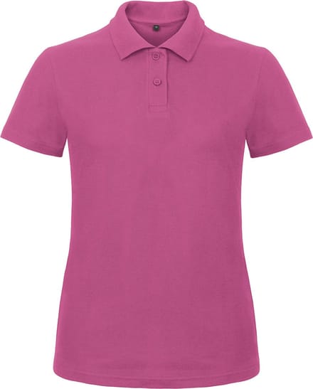 Dames Polo ID.001 Fuchsia Paars merk B&C maat S