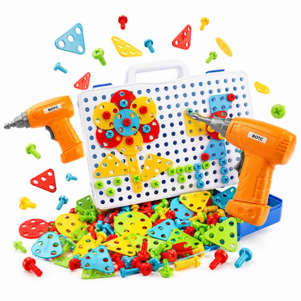 BOTC Constructie Bouw speelgoed met Werkende Boormachine - Puzzel - 237-Delig - Montessori speelgoed - educatief speelgoed - constructie speelgoed
