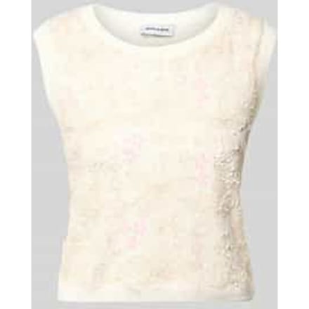 gebreid shirt met ronde hals