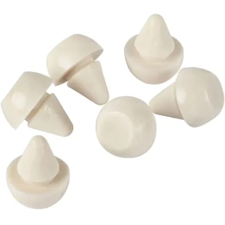 Fix-o-moll Stootdop - Om In Te Drukken - Wit - Elastomeer - Diameter 6mm - 6 Stuks