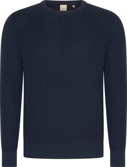 Mario Russo Waffle Pullover - Trui Heren - Sweater Heren - Navy - M