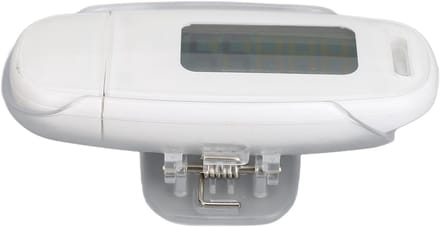 Stappenteller Sensor - Wandelmeter Tracker - Activiteit Meten - Verlicht LCD Scherm - Compact Lichtgewicht - Wit