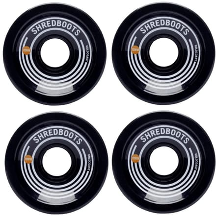 Goldcoast Shredboots 70 mm 85A longboard wielen Super zwart 4-Pack
