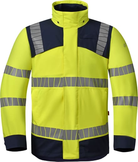HAVEP Rainshell High Vis 50419 - Fluo Geel/Indigo Blauw - M