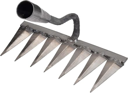 Tuinhark Koolstofstaal - Bladhark Gazonhark - Grond Losmaken - Zware Belasting - Tot 27.7cm Breed