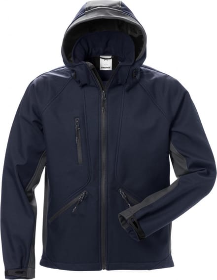 Fristads Softshelljack 1414 Shi - Marineblauw/Grijs - L