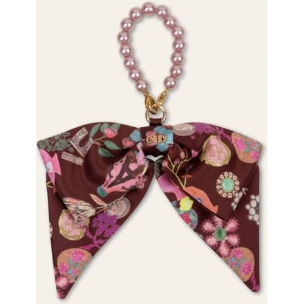 Oilily Bow Pearls Tassenhanger- maatOne size Hot Chocolate