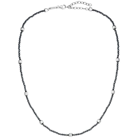 Julie Julsen Kette 925/- Sterling Silber rhodiniert Hämatit grau 43 cm