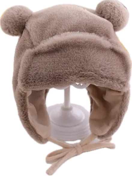 baby muts jongen - teddy - pilotenmuts - bruin - winter - kraamcadeau