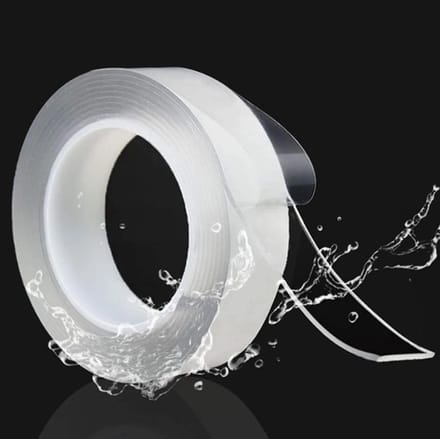 Go Go Gadget - Dubbelzijdig - Nano tape - Plakband - Transparant - 1cm breed - 3 meter