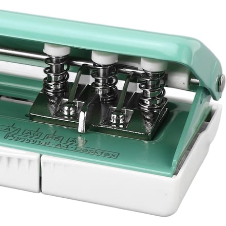 6 Gats Papierponsmachine Afstand Verstelbaar Planner Gatenponsmachine voor A4 A5 B5 A6 A7 Groen black