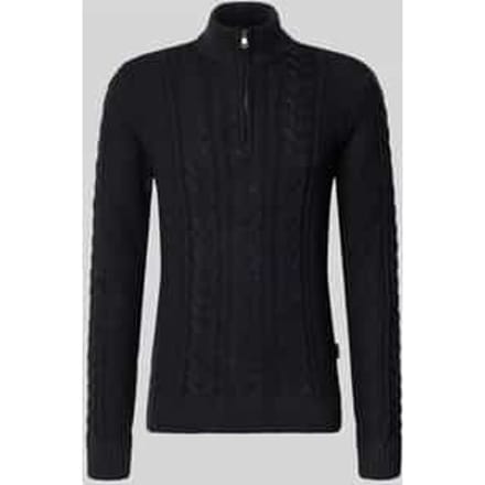 Gebreide pullover met ritssluiting, model 'BASIM'