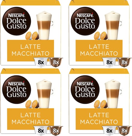 Nescafe Dolce Gusto Latte Macchiato Koffiecups - Multi Pack - 4 x 16 Stuks