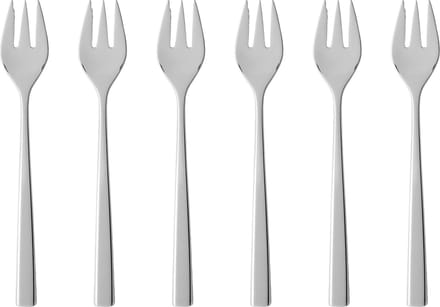 Gense Fuga Taartvork 15,5 cm 6 stuks Mat/glanzend staal