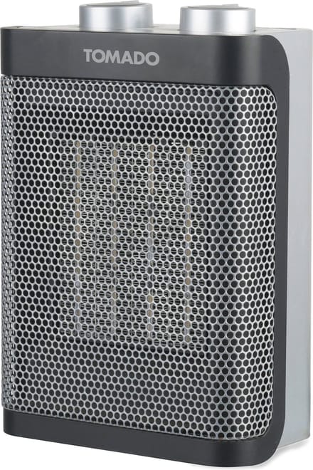 Tomado THC1501B - Keramische kachel - 24m² - 1500 watt - 2 warmtestanden - Zwart/grijs